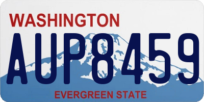 WA license plate AUP8459