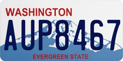 WA license plate AUP8467