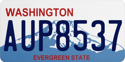 WA license plate AUP8537