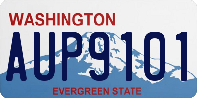 WA license plate AUP9101