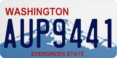 WA license plate AUP9441