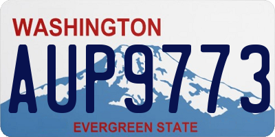 WA license plate AUP9773