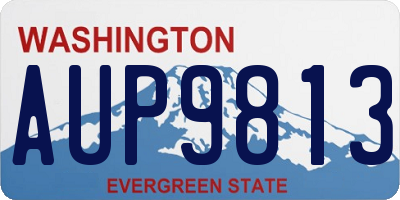 WA license plate AUP9813