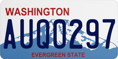 WA license plate AUQ0297