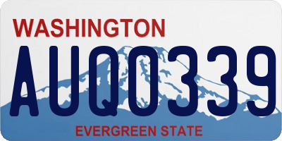 WA license plate AUQ0339
