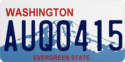 WA license plate AUQ0415