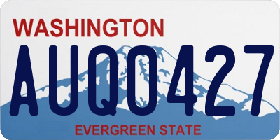 WA license plate AUQ0427