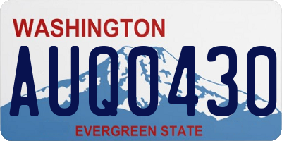 WA license plate AUQ0430