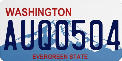 WA license plate AUQ0504