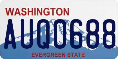 WA license plate AUQ0688