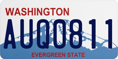 WA license plate AUQ0811