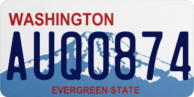 WA license plate AUQ0874