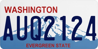WA license plate AUQ2124