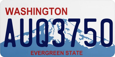 WA license plate AUQ3750