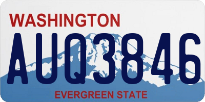 WA license plate AUQ3846