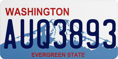WA license plate AUQ3893