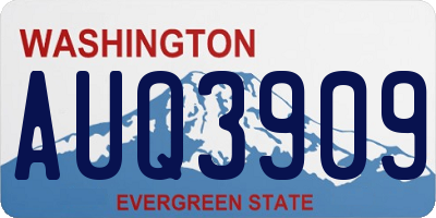 WA license plate AUQ3909