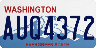 WA license plate AUQ4372