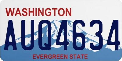 WA license plate AUQ4634