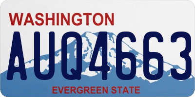WA license plate AUQ4663