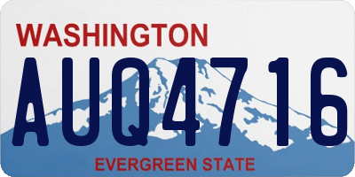 WA license plate AUQ4716