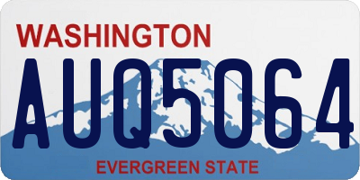 WA license plate AUQ5064