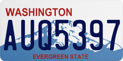 WA license plate AUQ5397