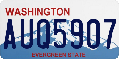 WA license plate AUQ5907