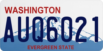 WA license plate AUQ6021