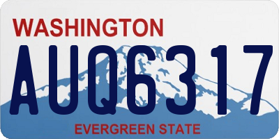 WA license plate AUQ6317