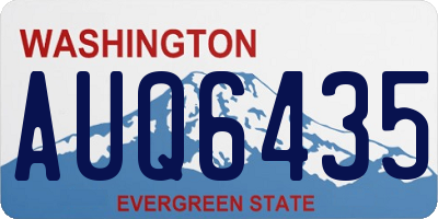 WA license plate AUQ6435