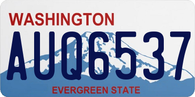 WA license plate AUQ6537