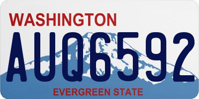 WA license plate AUQ6592