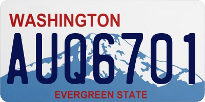 WA license plate AUQ6701