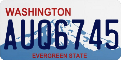 WA license plate AUQ6745