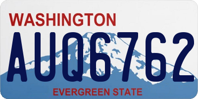 WA license plate AUQ6762