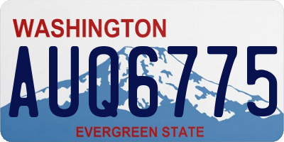 WA license plate AUQ6775
