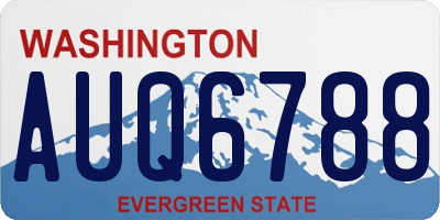 WA license plate AUQ6788