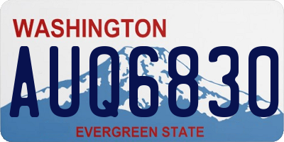 WA license plate AUQ6830