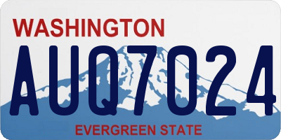 WA license plate AUQ7024
