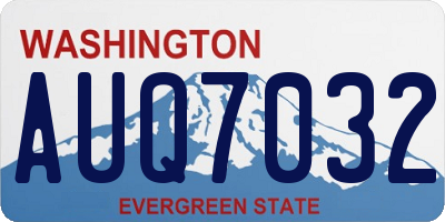 WA license plate AUQ7032
