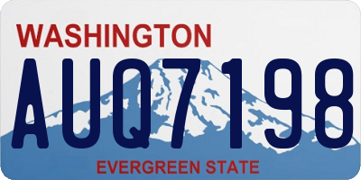 WA license plate AUQ7198