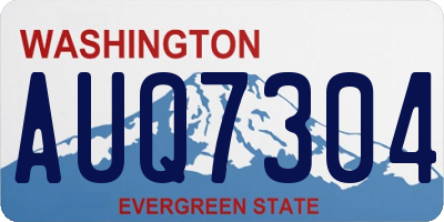 WA license plate AUQ7304