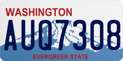 WA license plate AUQ7308