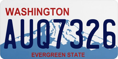 WA license plate AUQ7326