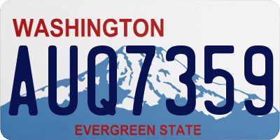 WA license plate AUQ7359