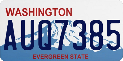 WA license plate AUQ7385
