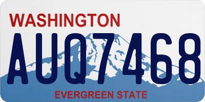 WA license plate AUQ7468