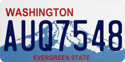 WA license plate AUQ7548