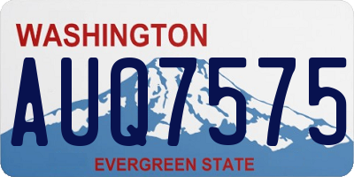 WA license plate AUQ7575